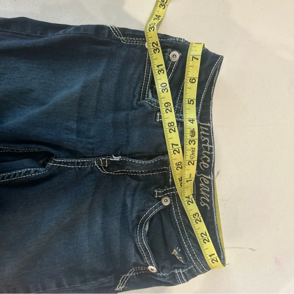 Justice Jeans‎ Kids Simply Low Y2K Skinny Jeans Western Cowgirl Size 12S Girls